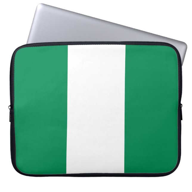 Flagge Nigerias Laptopschutzhülle (Vorderseite)