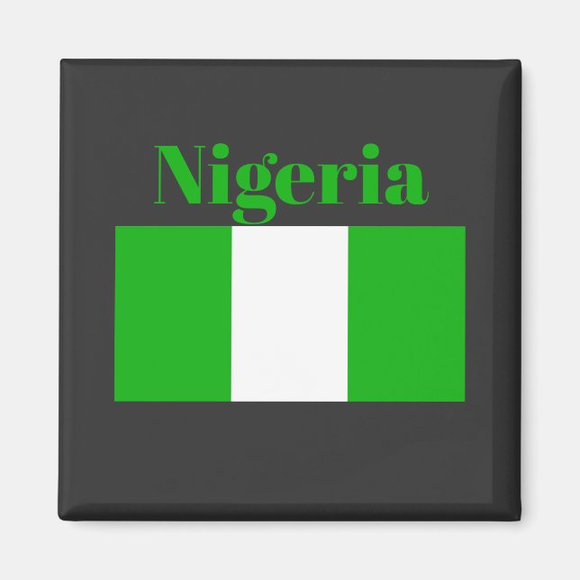 Flagge Nigerias Magnet (Vorne)