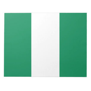 Flagge Nigerias Notizblock