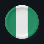 Flagge Nigerias Pappteller<br><div class="desc">Anpassbare World Flag Produkte - Fühlen Sie sich frei,  Ihren eigenen Text hinzuzufügen.</div>
