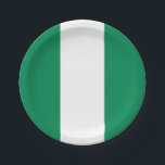 Flagge Nigerias Pappteller<br><div class="desc">Anpassbare World Flag Produkte - Fühlen Sie sich frei,  Ihren eigenen Text hinzuzufügen.</div>