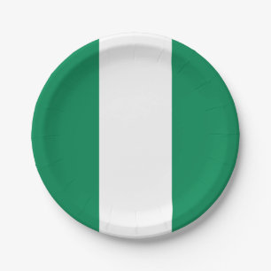 Flagge Nigerias Pappteller