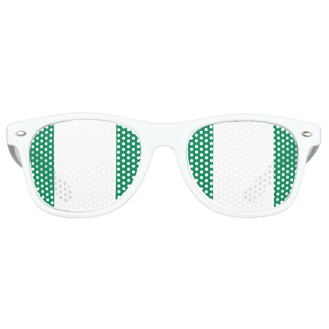 Flagge Nigerias Partybrille (Vorderseite)