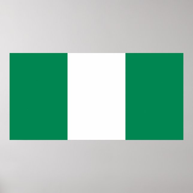 Flagge Nigerias Poster (Vorne)