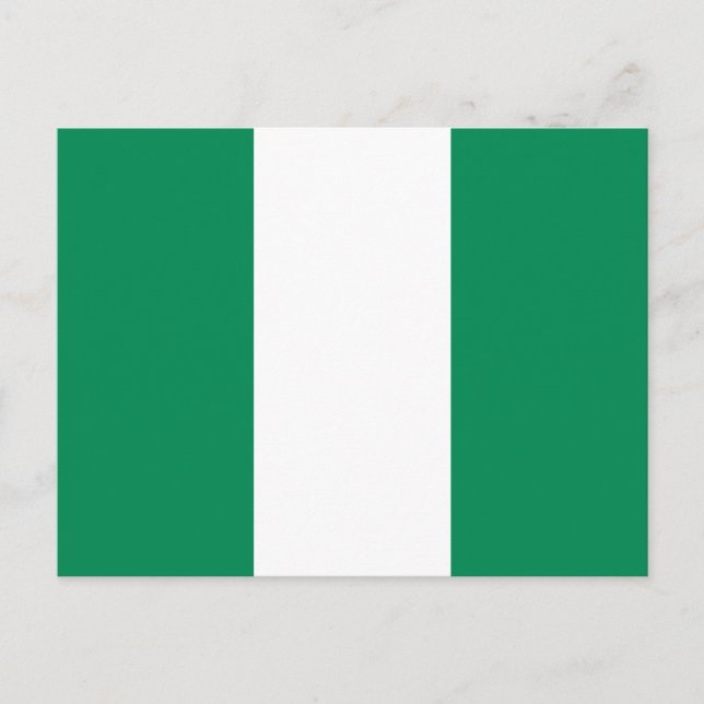Flagge Nigerias Postkarte (Vorderseite)