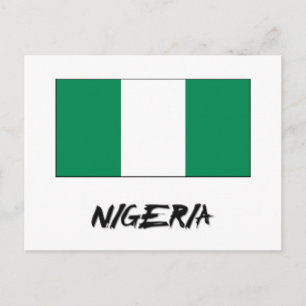 Flagge Nigerias Postkarte