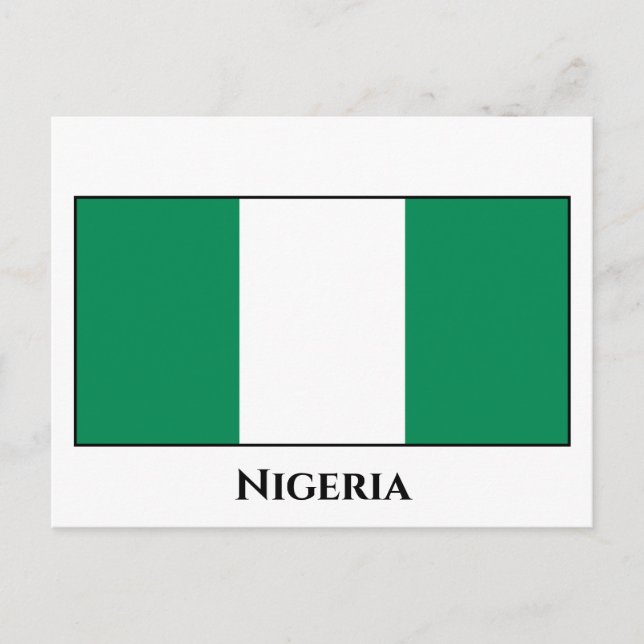Flagge Nigerias Postkarte (Vorderseite)