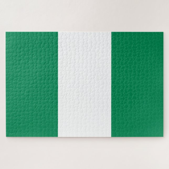 Flagge Nigerias Puzzle (Horizontal)