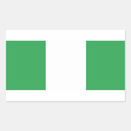 Flagge Nigerias Rechteckiger Aufkleber