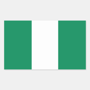 Flagge Nigerias Rechteckiger Aufkleber