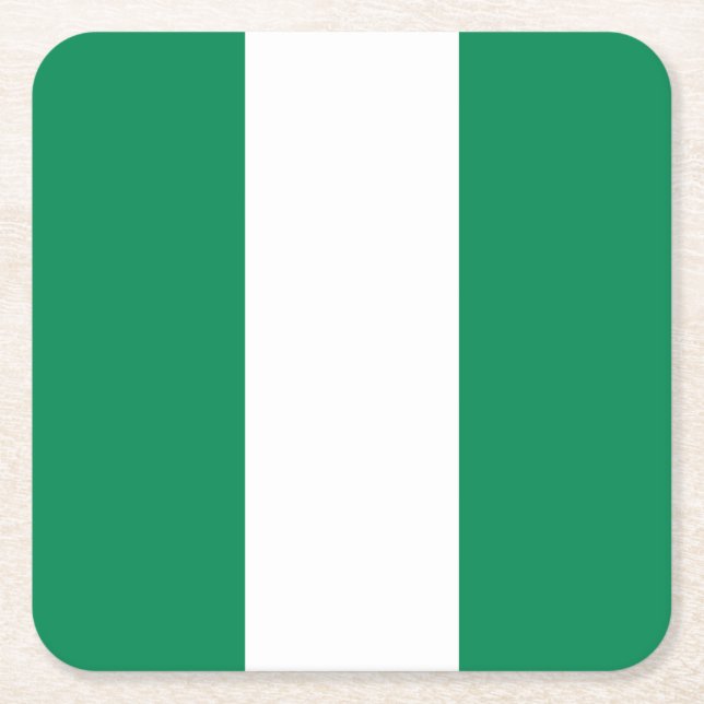 Flagge Nigerias Rechteckiger Pappuntersetzer (Vorderseite)