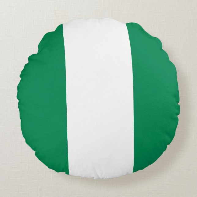 Flagge Nigerias Rundes Kissen (Vorderseite)