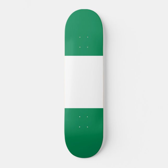 Flagge Nigerias Skateboard (Vorderseite)