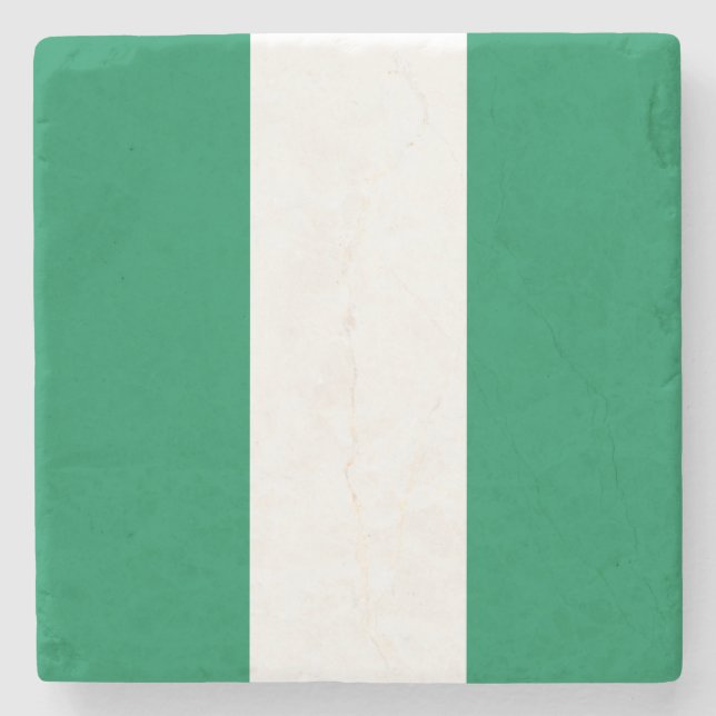 Flagge Nigerias Steinuntersetzer (Vorderseite)