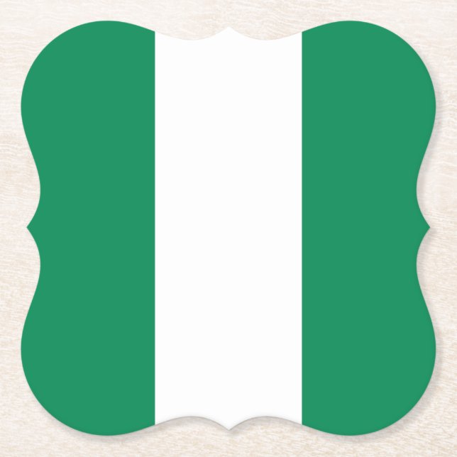 Flagge Nigerias Untersetzer (Vorderseite)