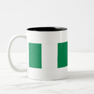 Flagge Nigerias Zweifarbige Tasse