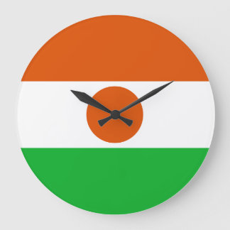 Flagge Nigers Große Wanduhr