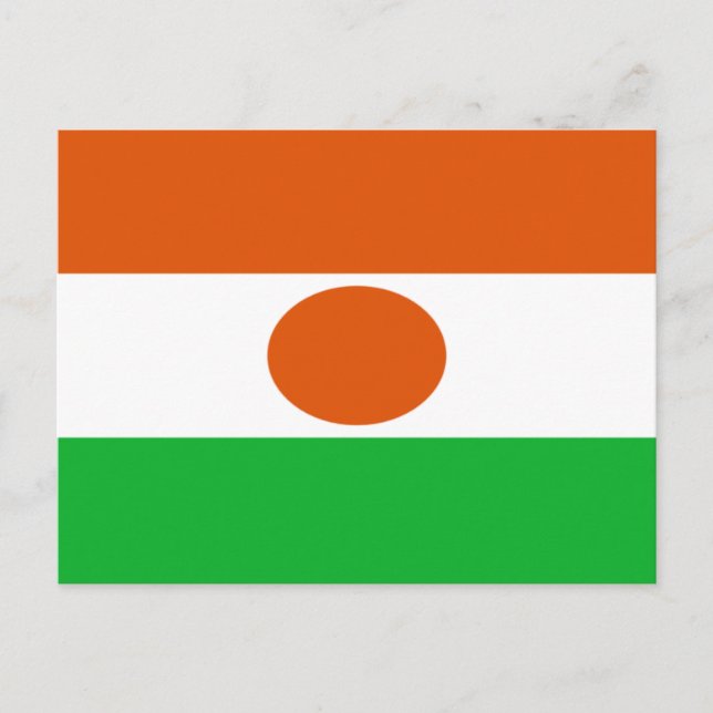 Flagge Nigers Postkarte (Vorderseite)