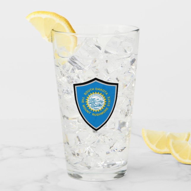 Flagge Nord-Dakota Glas (Vorderseite Ice)