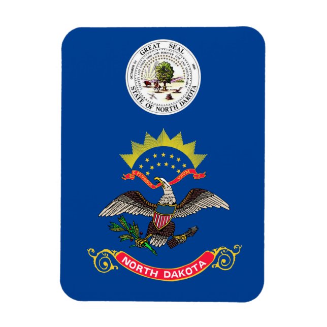 Flagge Nord-Dakota Magnet (Vertikal)