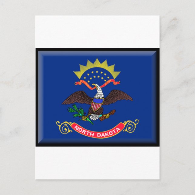 Flagge Nord-Dakota Postkarte (Vorderseite)