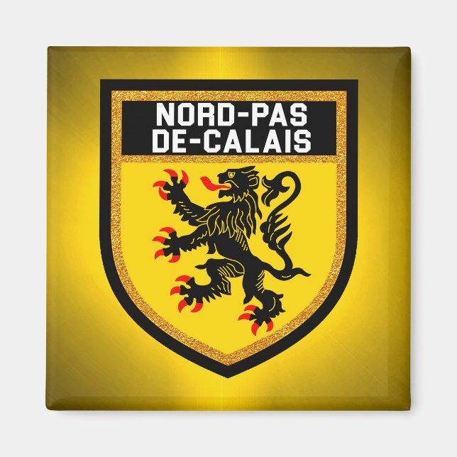Flagge Nord-Pas-de-Calais Magnet (Vorne)