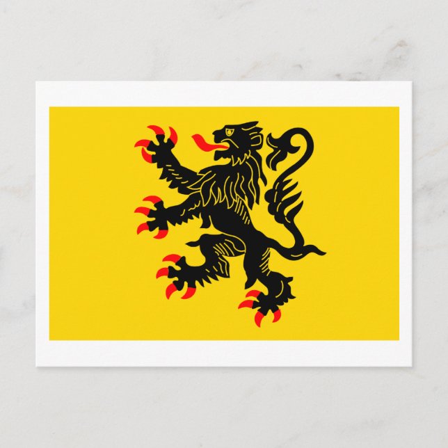 Flagge Nord-Pas-de-Calais Postkarte (Vorderseite)