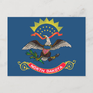Flagge Norddakotas Postkarte