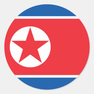 Flagge Nordkoreas-Aufkleber Runder Aufkleber