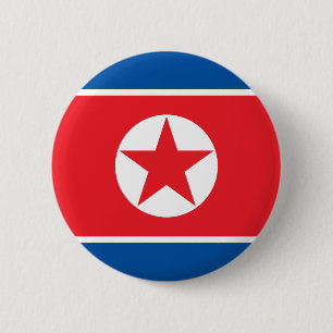 Flagge Nordkoreas Button
