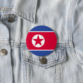Flagge Nordkoreas Button