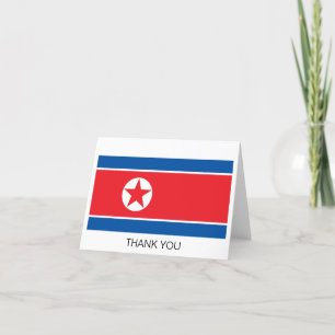 Flagge Nordkoreas Dankeskarte