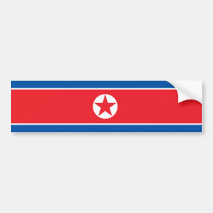 Flagge Nordkoreas (DVRK) Autoaufkleber