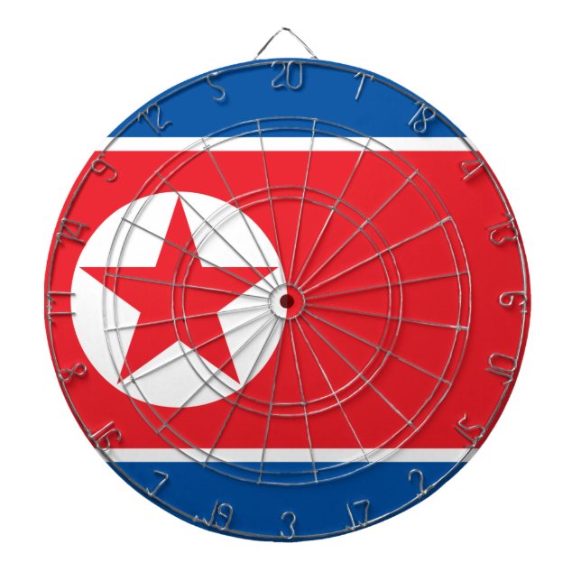 Flagge Nordkoreas (DVRK) Dartscheibe (vorne)
