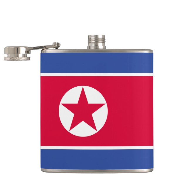 Flagge Nordkoreas Flachmann (Geöffnet)