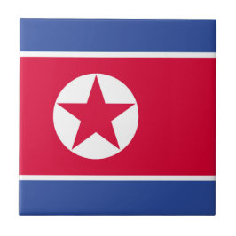 Flagge Nordkoreas Fliese