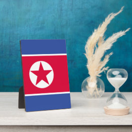 Flagge Nordkoreas Fotoplatte