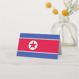 Flagge Nordkoreas Platzkarte