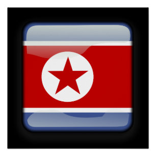 Flagge Nordkoreas Poster