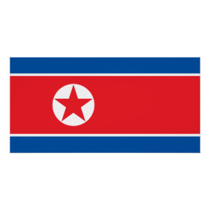 Flagge Nordkoreas Poster