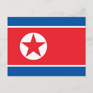 Flagge Nordkoreas Postkarte