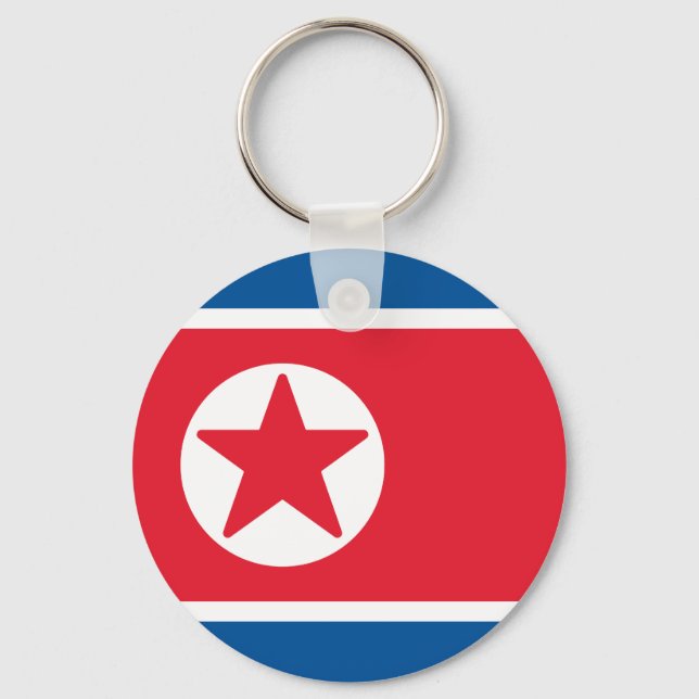 Flagge Nordkoreas Schlüsselanhänger (Vorderseite)