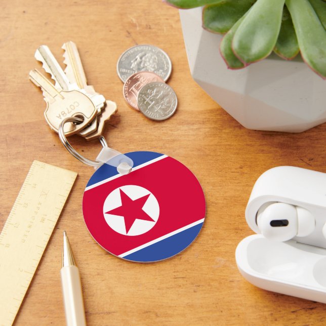 Flagge Nordkoreas Schlüsselanhänger (Schreibtisch)