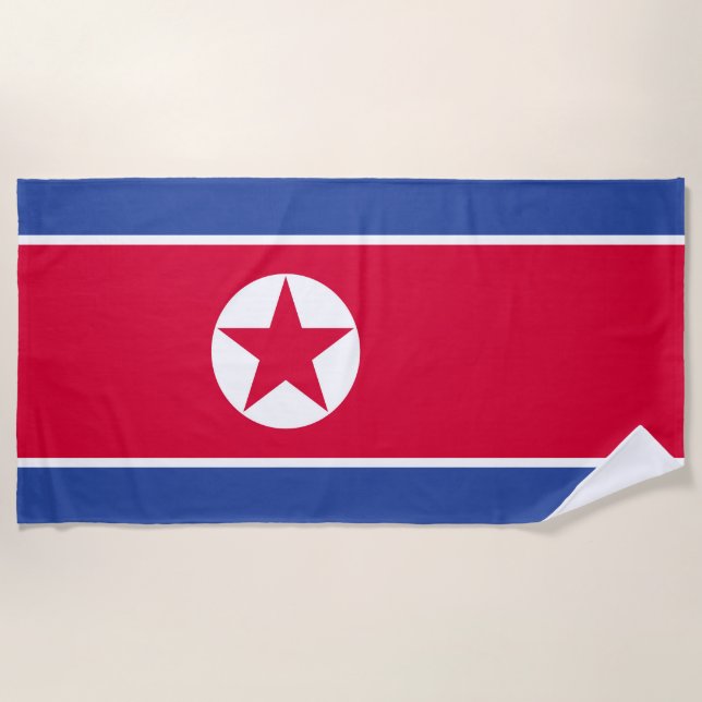 Flagge Nordkoreas Strandtuch (Vorderseite)