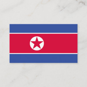 Flagge Nordkoreas Visitenkarte