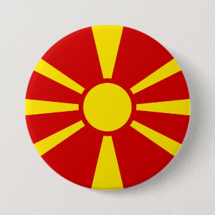 Flagge Nordmakedonien Button