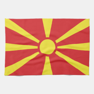 Flagge Nordmakedonien Geschirrtuch