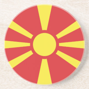 Flagge Nordmakedonien Getränkeuntersetzer