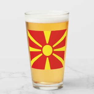 Flagge Nordmakedonien Glas