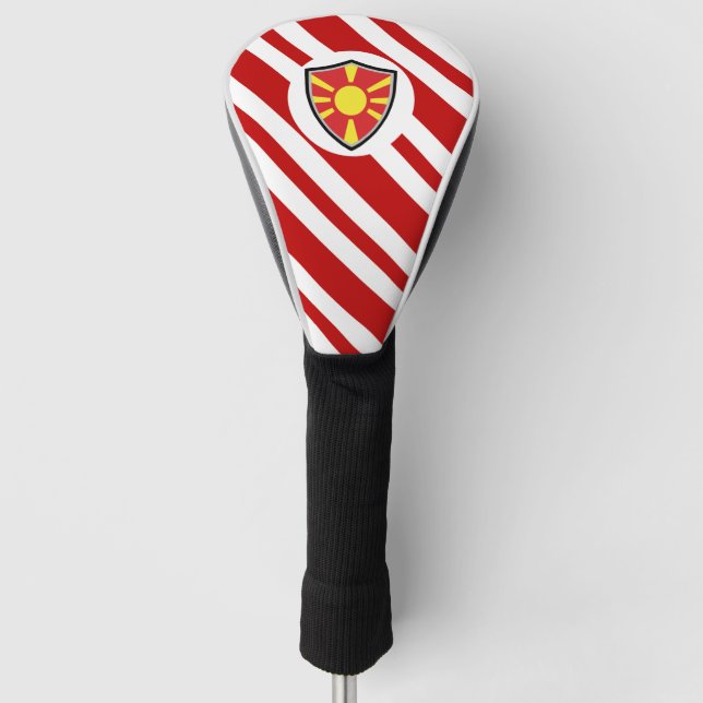 Flagge Nordmakedonien Golf Headcover (Vorderseite)